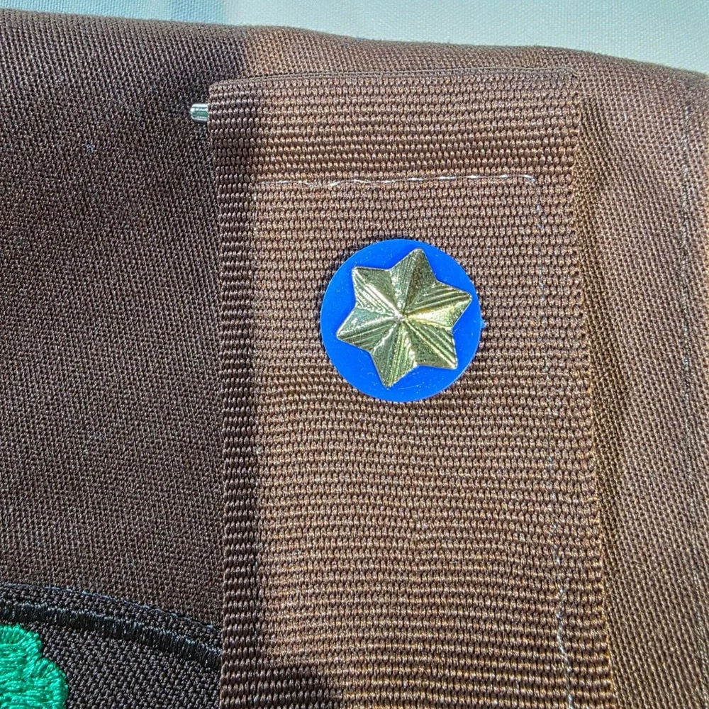 Girl Scouts USA Brownie Sash Western Ohio Troop 4631 Brown Uniform with Star Pin